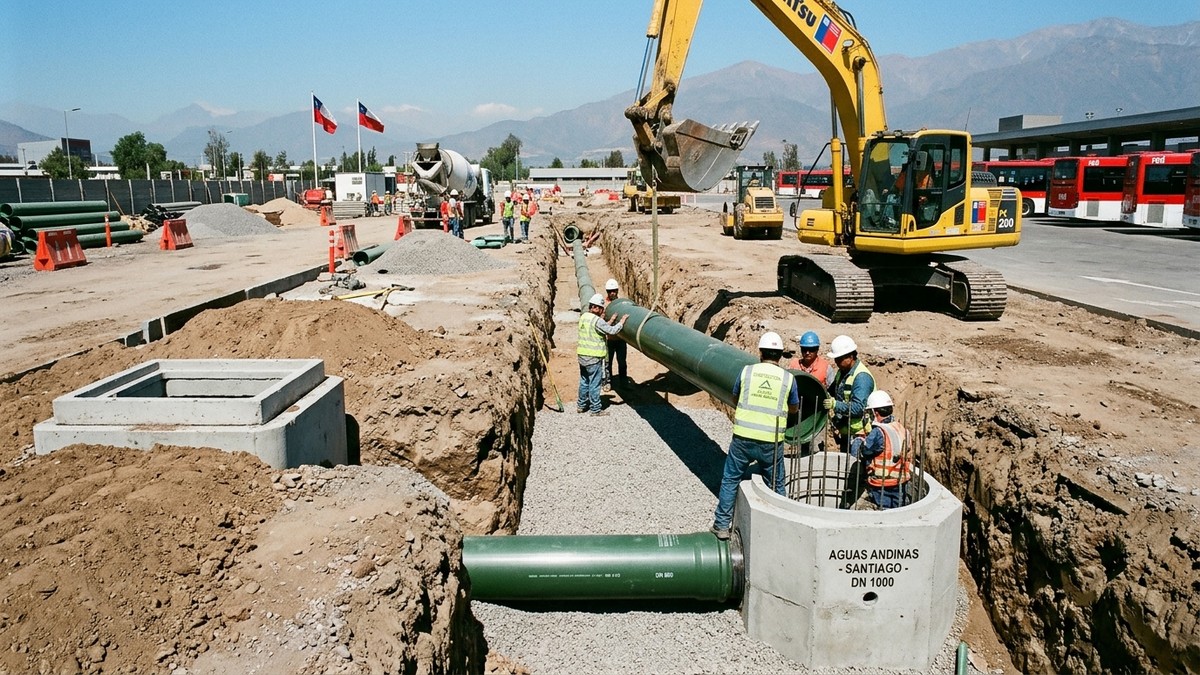 Instalación de tuberías sanitarias y alcantarillado industrial Pudahuel